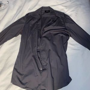 Grey apt 9 button down shirt